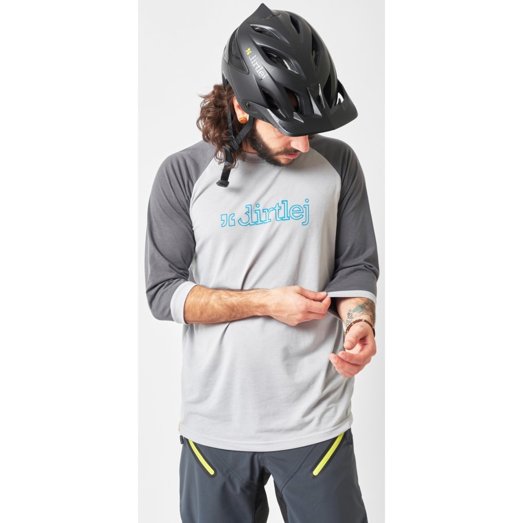 Dirtlej Mountee 3/4 Jersey Men - grey/black