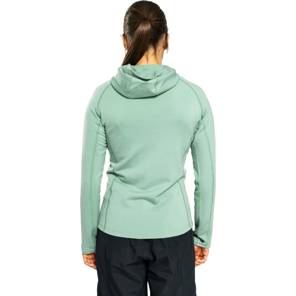 Ulvang Alltime Bridge Hoodie Full Zip Midlayer Jacket Women - Granite Green