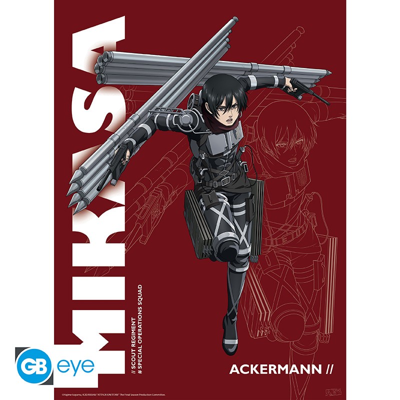 ATTACK ON TITAN Poster S4 Mikasa (52x38cm)