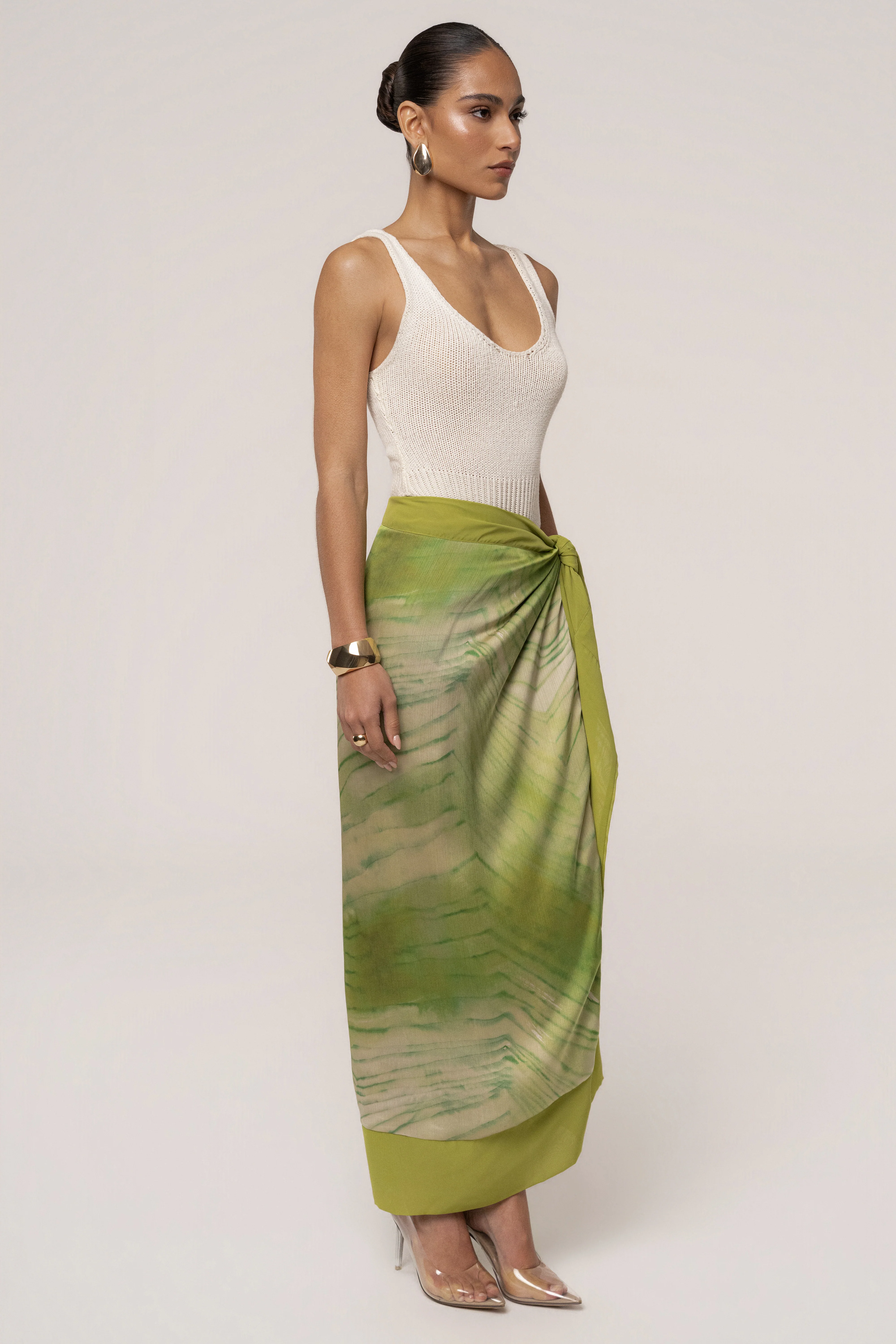 Green Bahía Wrap Skirt