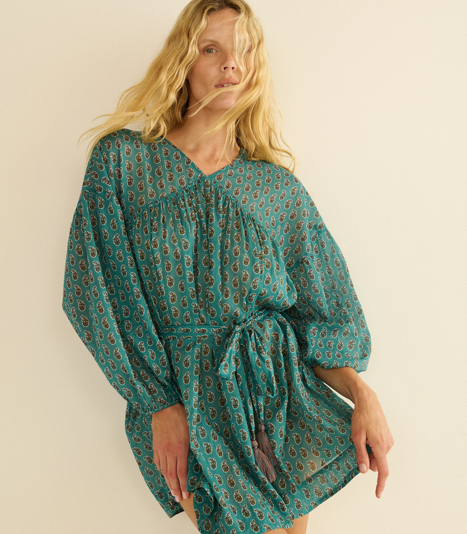 Juniper Mini Tunic Dress - Alba Paisley