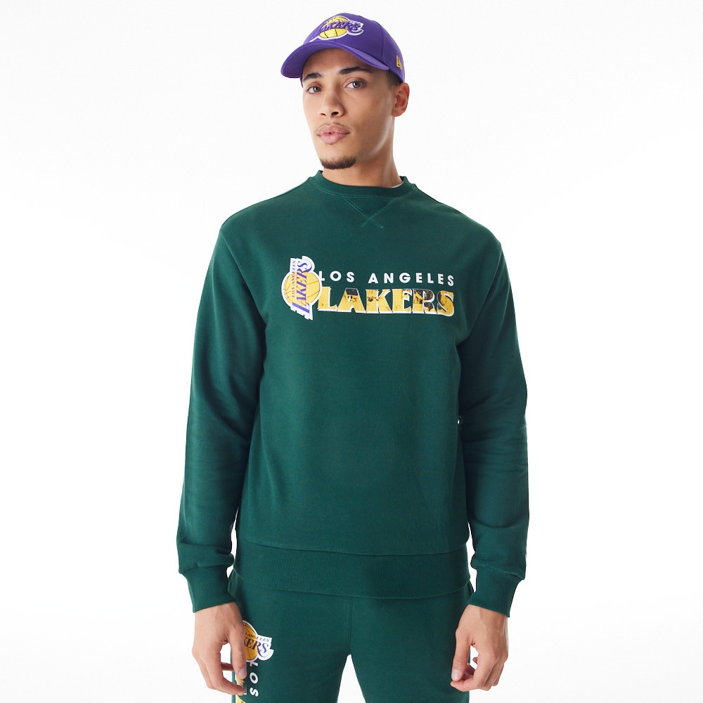 Los Angeles Lakers New Era NBA Crewneck Sweatshirt Green