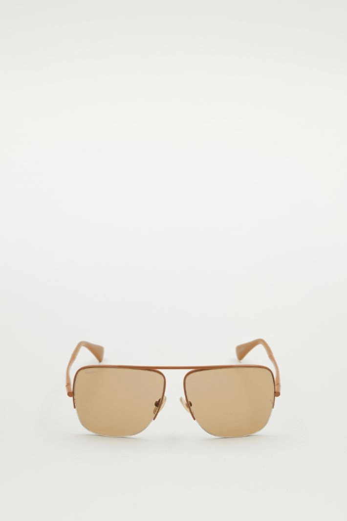 Metal aviator sunglasses - BEIGE