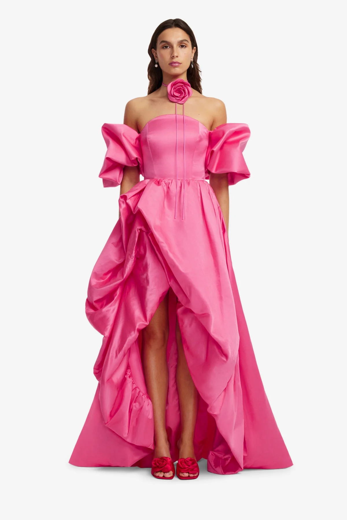 Myriam Voluminous Gown - Fuchsia