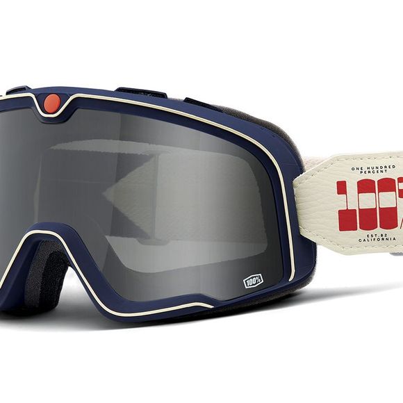 Motorcycle glasses 100% BARSTOW - TELURIDE - SMOKE SCREEN - White / RedRef: CE1027 / 50000-00007