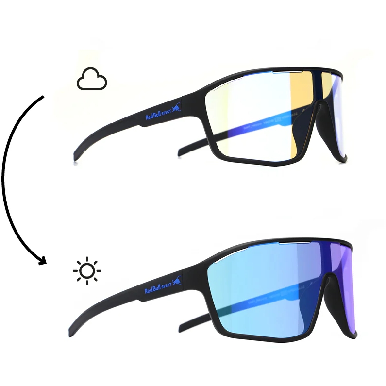 Red Bull SPECT Eyewear DAFT PRO Sunglasses - 01X black | transparent photocromic