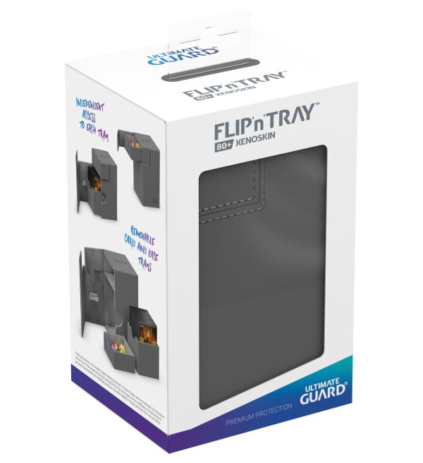 Ultimate Guard Flip'n'Tray Deck Case 80+ Standard Size XenoSkin - Grey