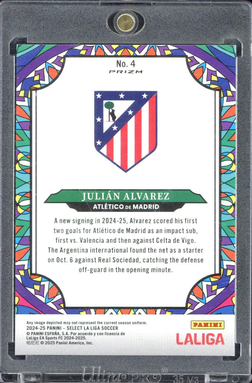 2024/25 Panini Select La Liga Julian Alvarez Stained Glass #4