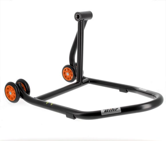 Bihr Single-Arm Stand Right Home Track Matte Black Orange Wheels UniversalRef: BI01868A / 3032150