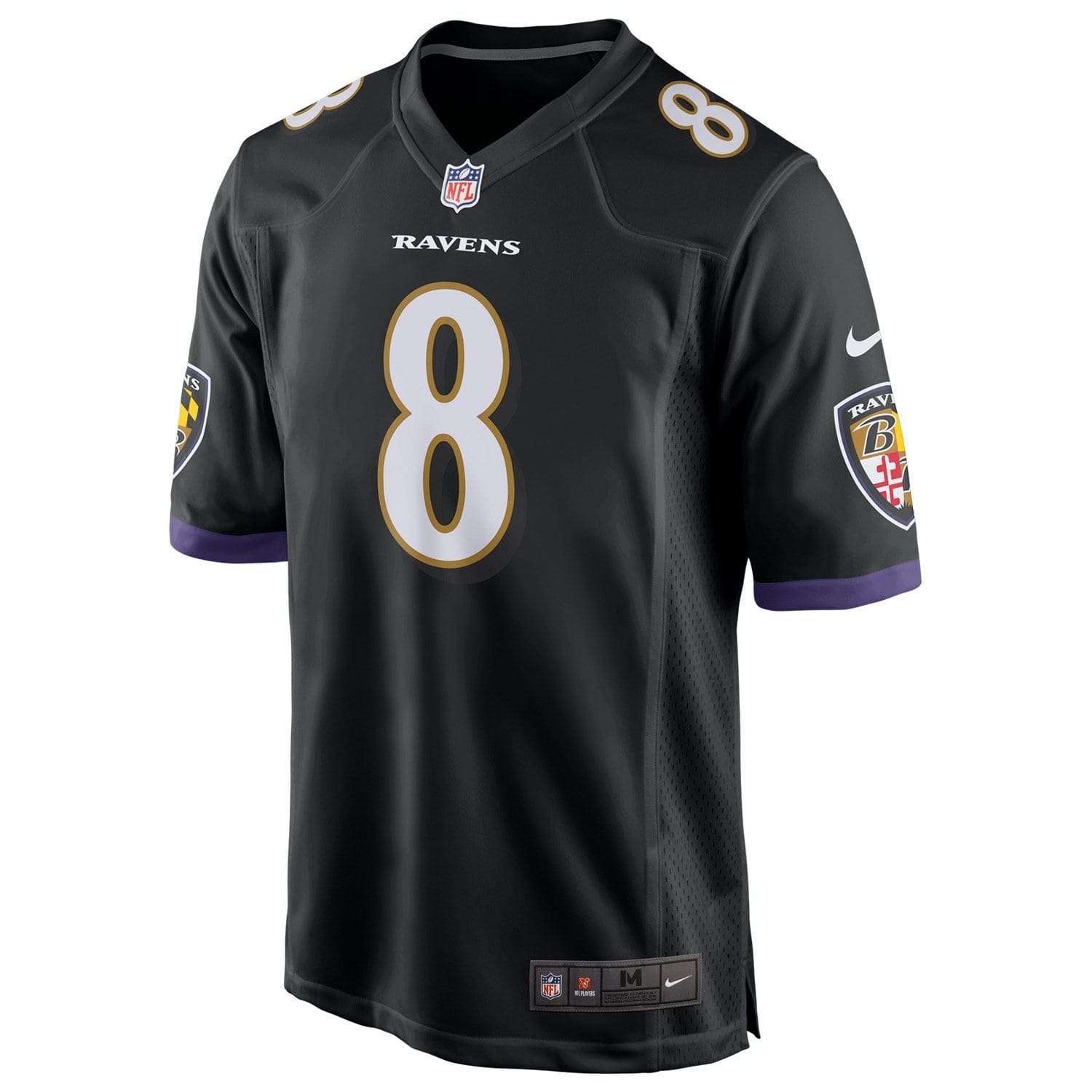 Lamar Jackson #8 Baltimore Ravens Nike Game NFL Football Jersey Black