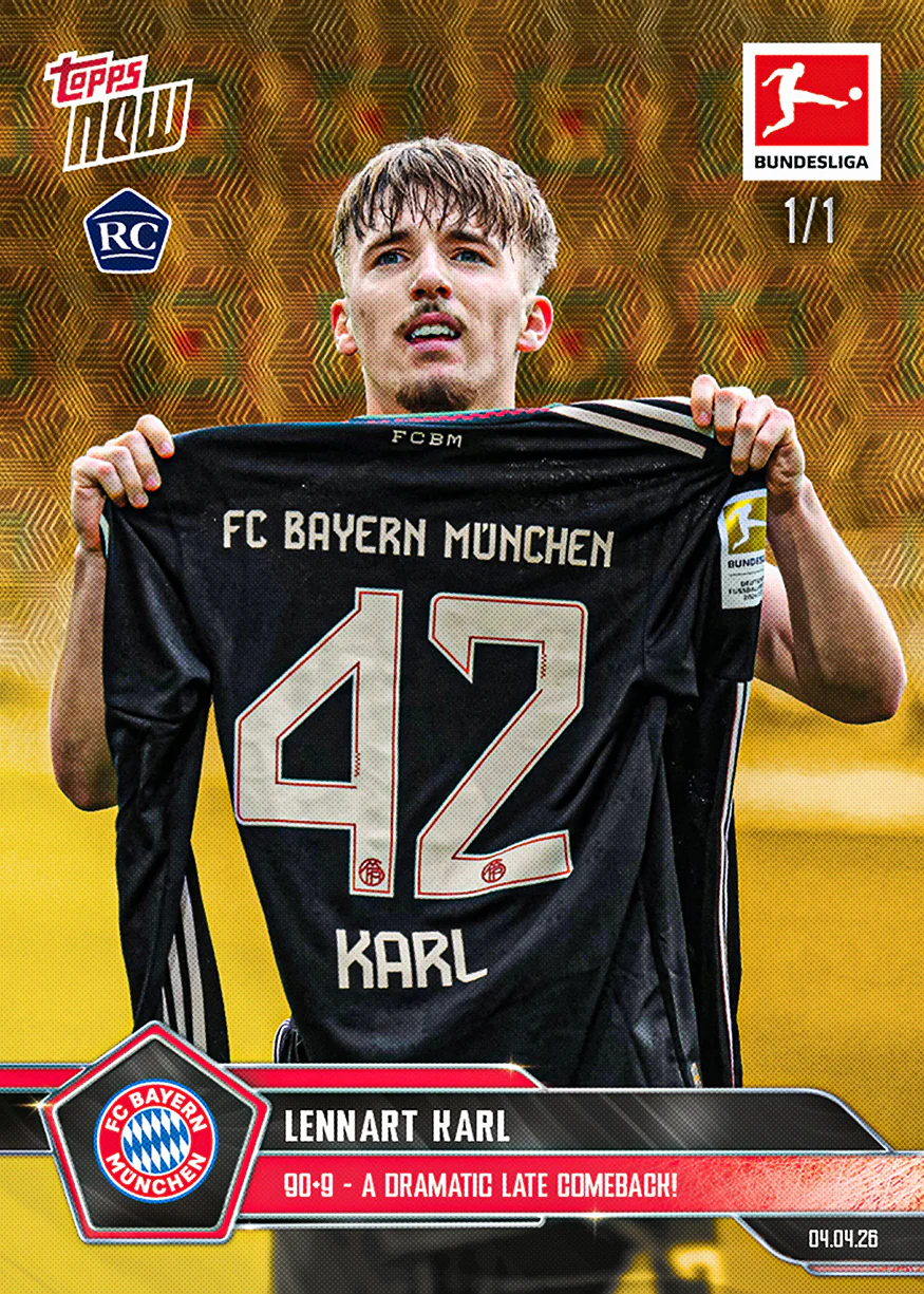 Lennart Karl - 2025-26 Bundesliga Topps NOW® - Card 164 - PR: 6493