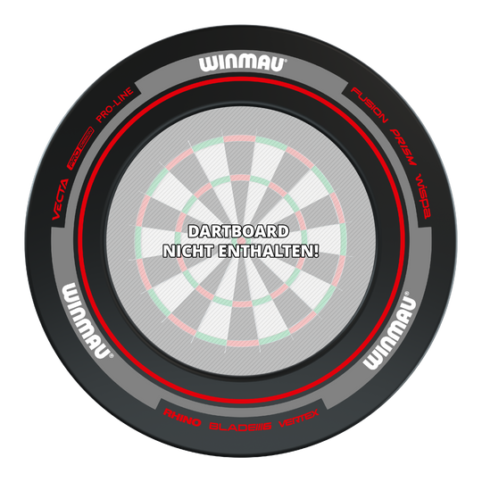 Winmau Advance Dartboard Surround - Black Red