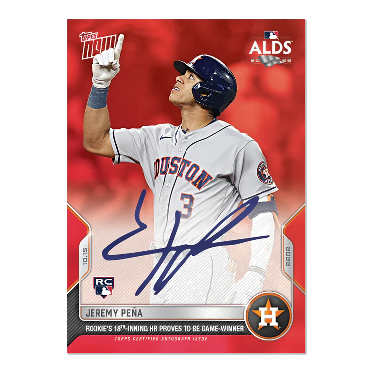 On-Card Auto # to 10 - Jeremy Peña - 2022 MLB TOPPS NOW® Card 1084D