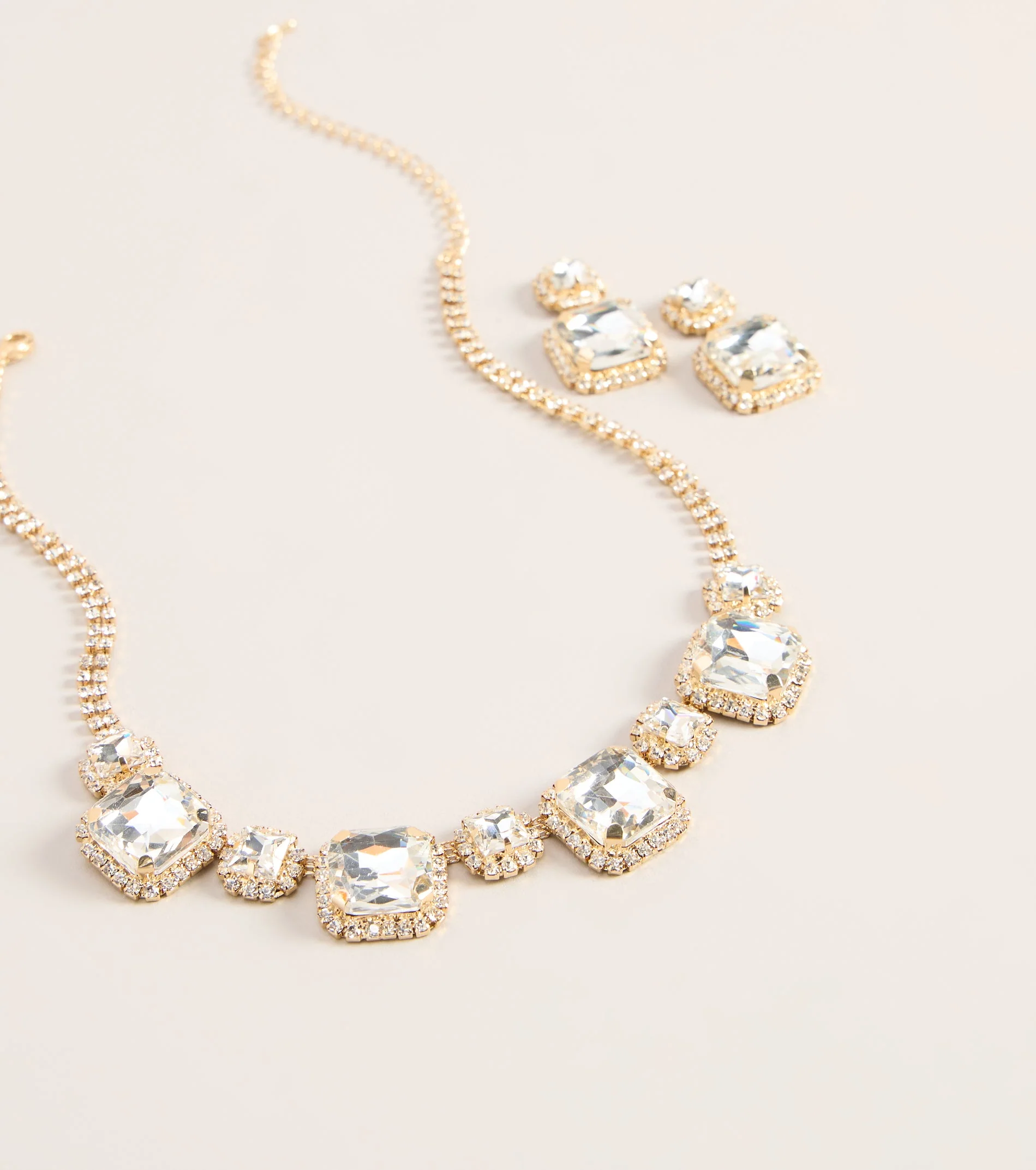 Grand Entrance Rhinestone Jewelry Set