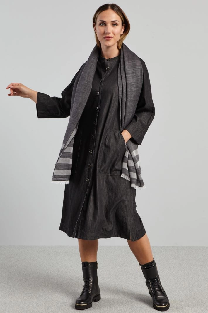 Light denim shirt dress - ANTHRACITE