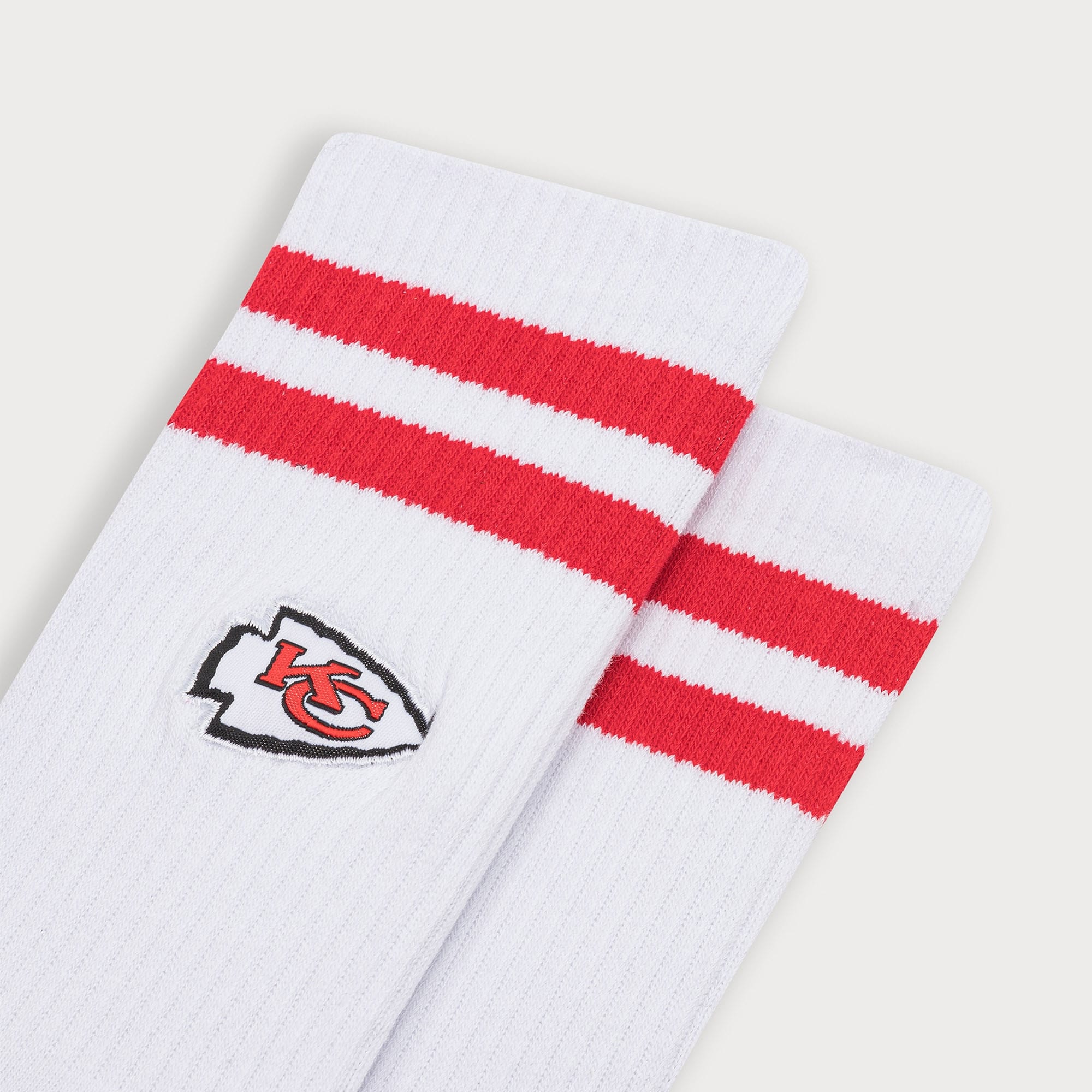 Kansas City Chiefs L&L '90 Classics NFL Crew Socks White