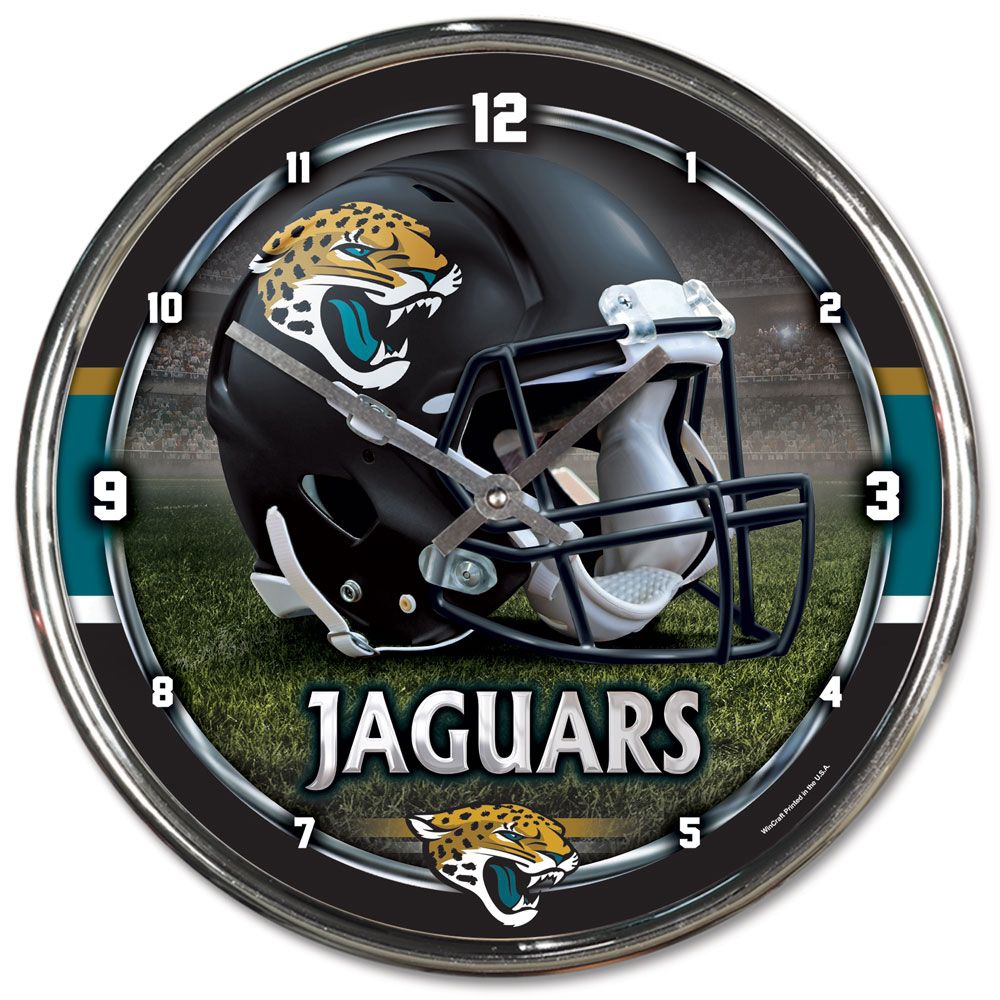 Jacksonville Jaguars Chrome NFL Wall Clock