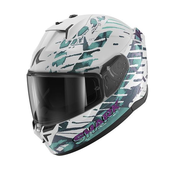 Shark D-SKWAL 3 REPTAIA Full Face Helmet - White / WhiteRef: Sh1843-Wcw