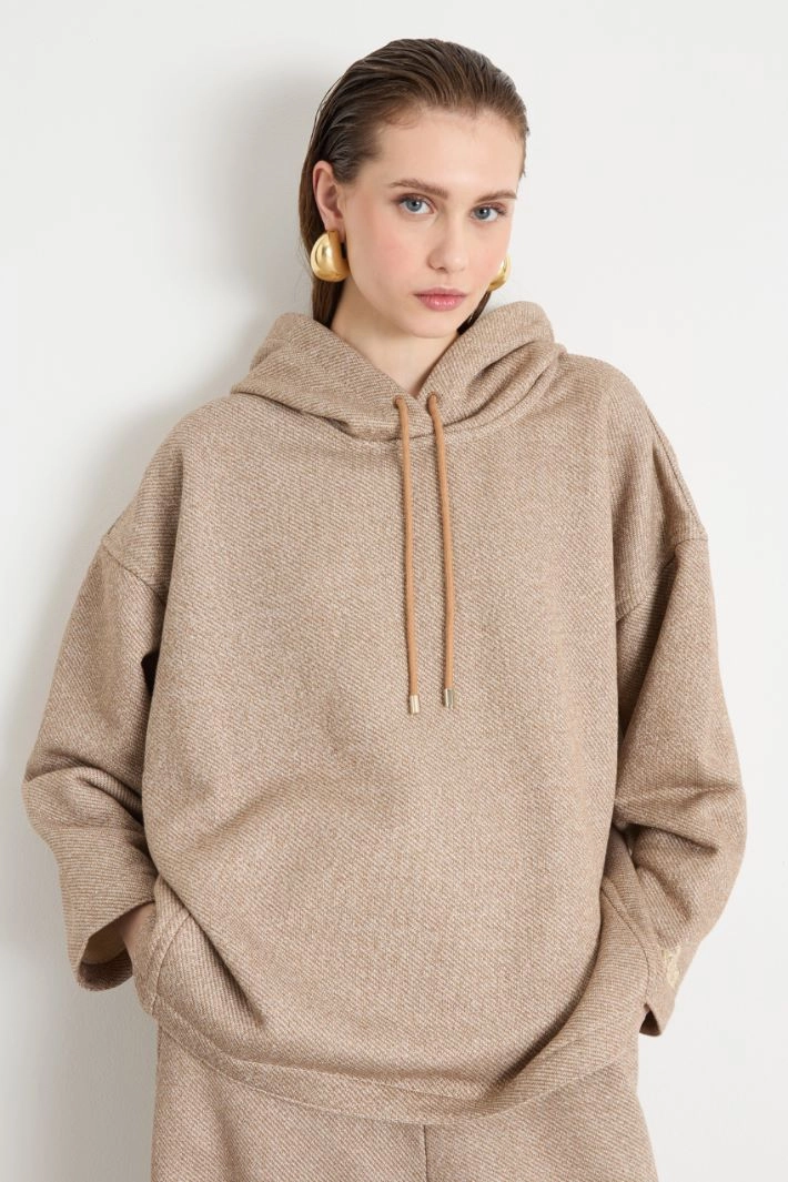 Oversized hoodie - BEIGE