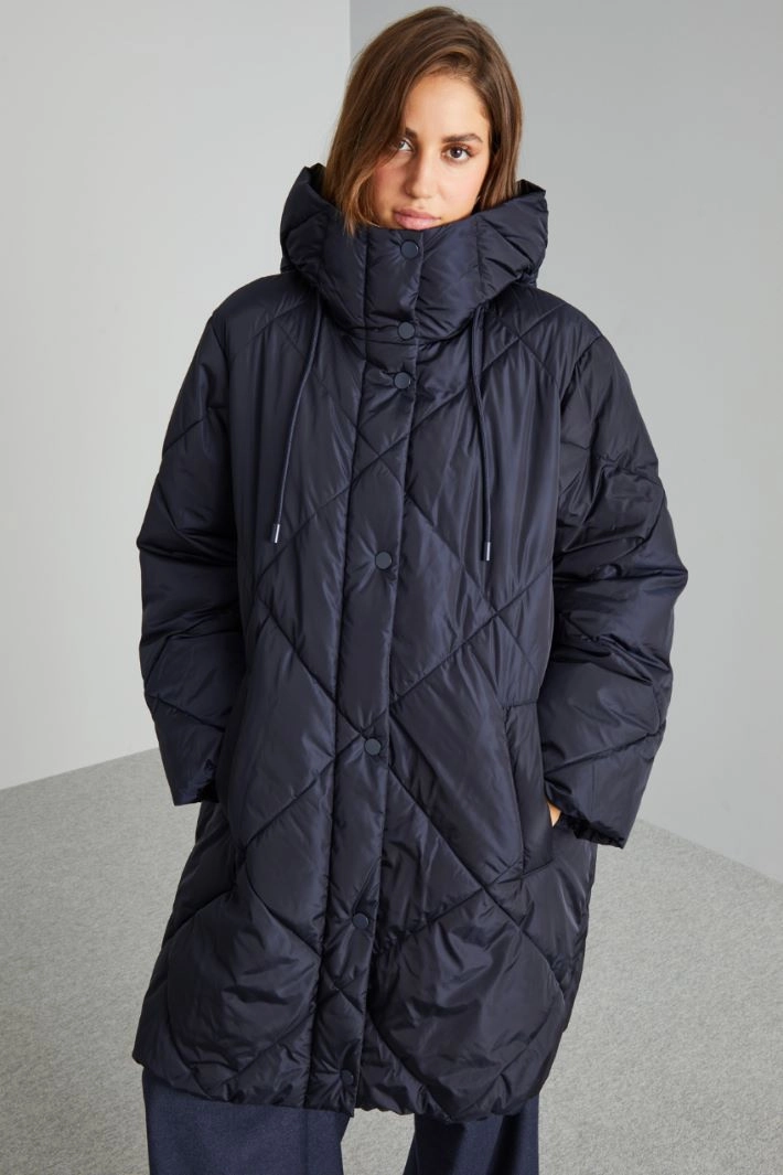 Water-repellent taffeta down jacket - BLUE
