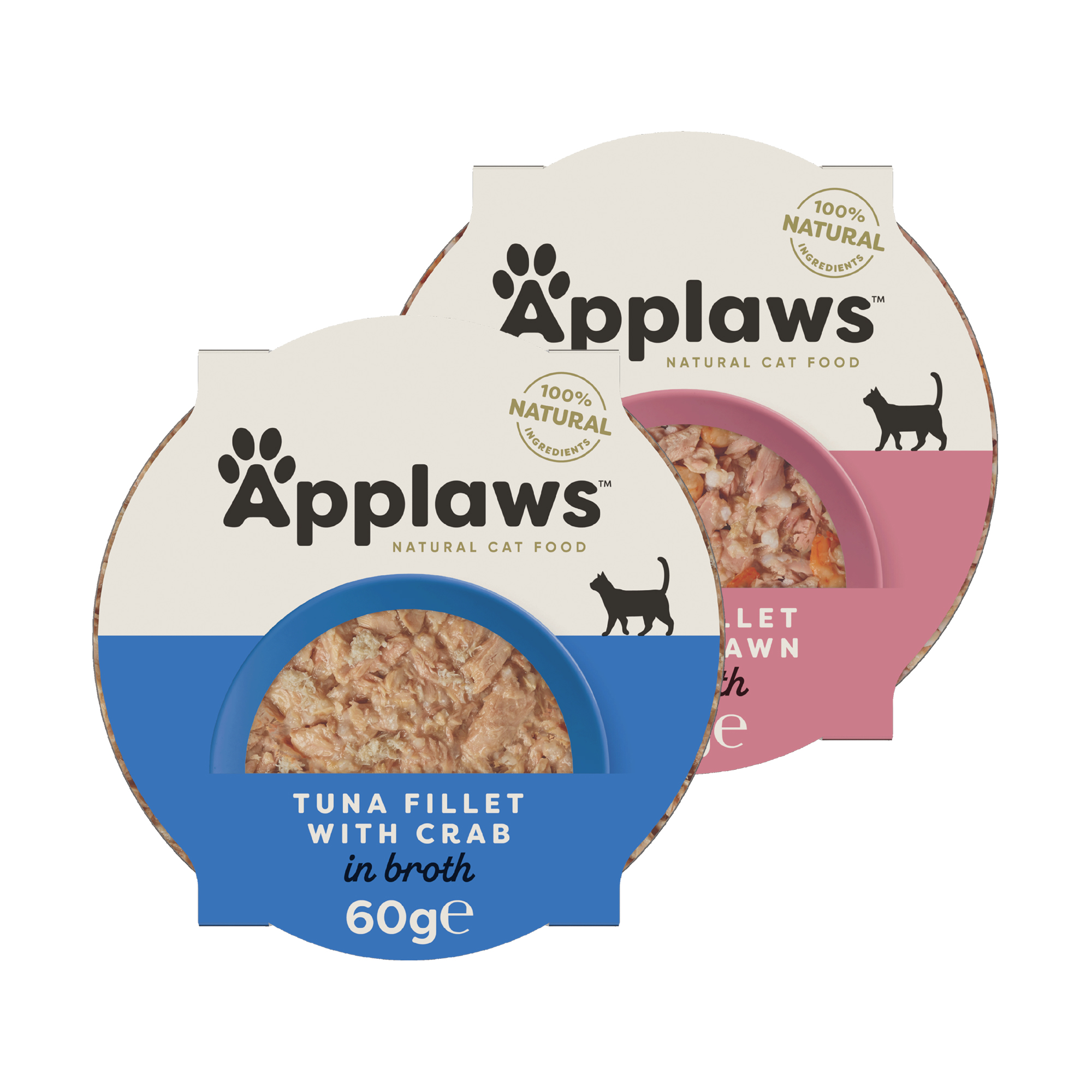 Applaws Cat Food - Tuna Fillet & Crab Pots - 10x 60g