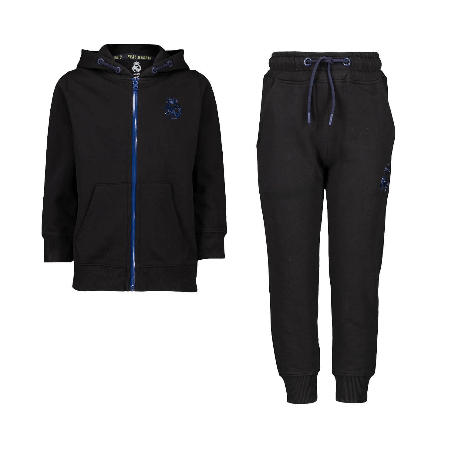 Kids Tracksuit Fan Kids Ombre Zip Black Real Madrid