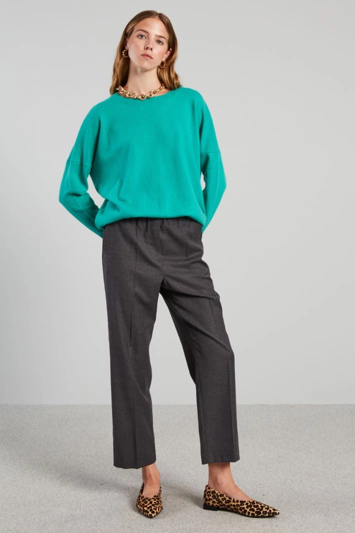 Wool and cashmere sweater - GREEN MINT
