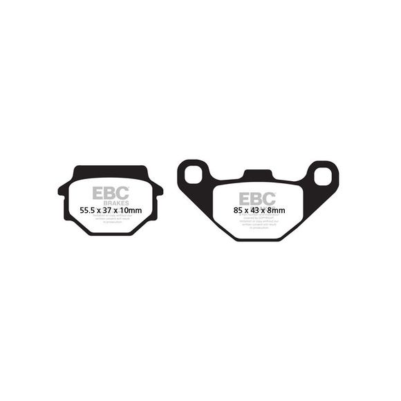 EBC Organic Front/Rear Brake Pads (Depending on Model)Ref: FA067 / 17220204