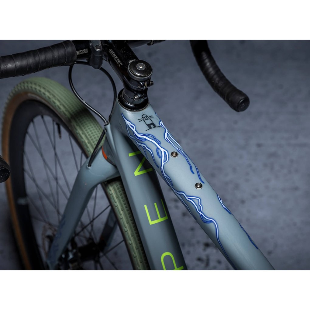 DYEDBRO Lightning Gravel Frame Protection Kit - blue matte