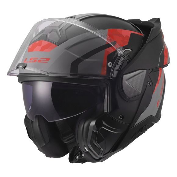 LS2 FF910 ADVANT II Modular Helmet - GLIDE - Black / RedRef: LS1304