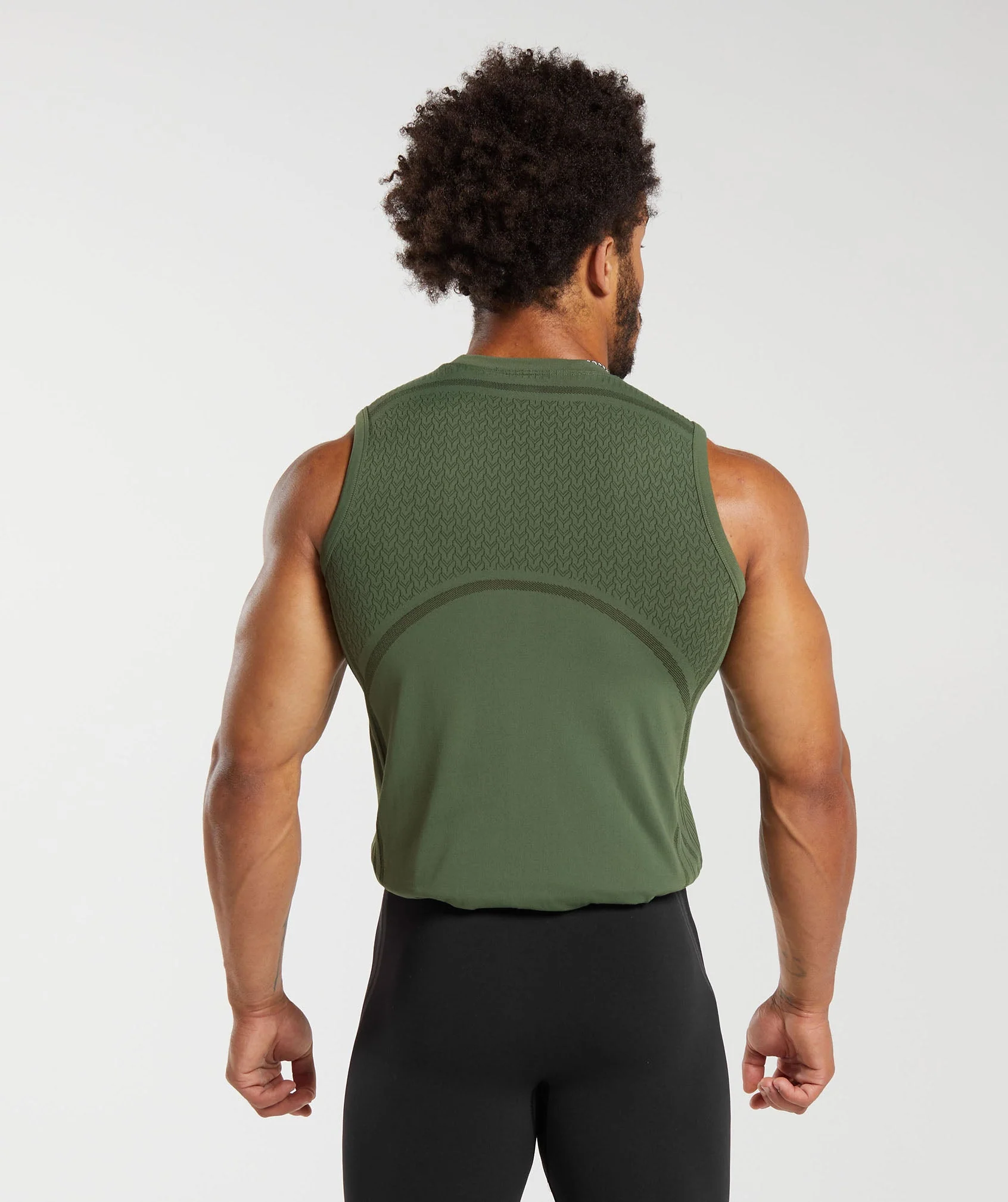 315 Seamless Tank Core Olive/Deep Olive Green