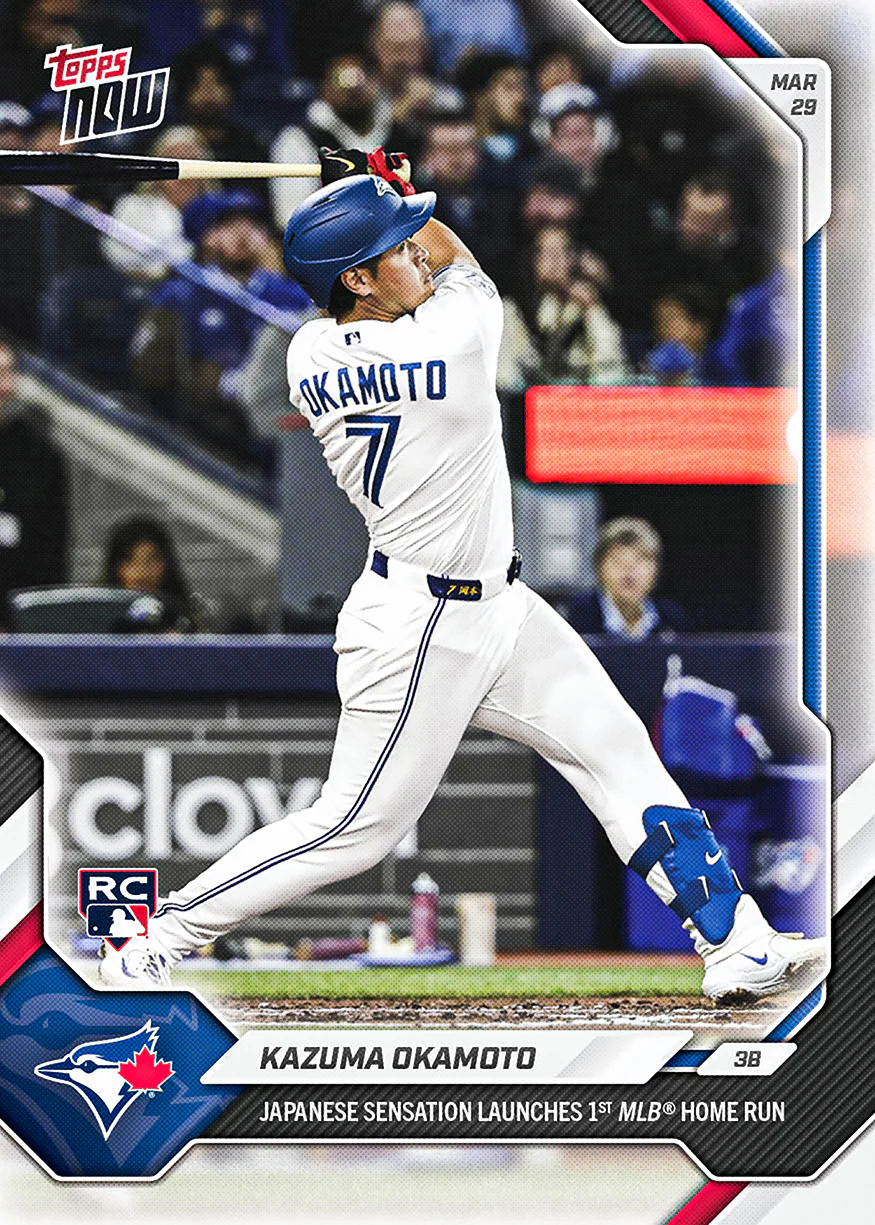 Kazuma Okamoto - 2026 MLB Topps NOW® - Card 25 - PR: 8016