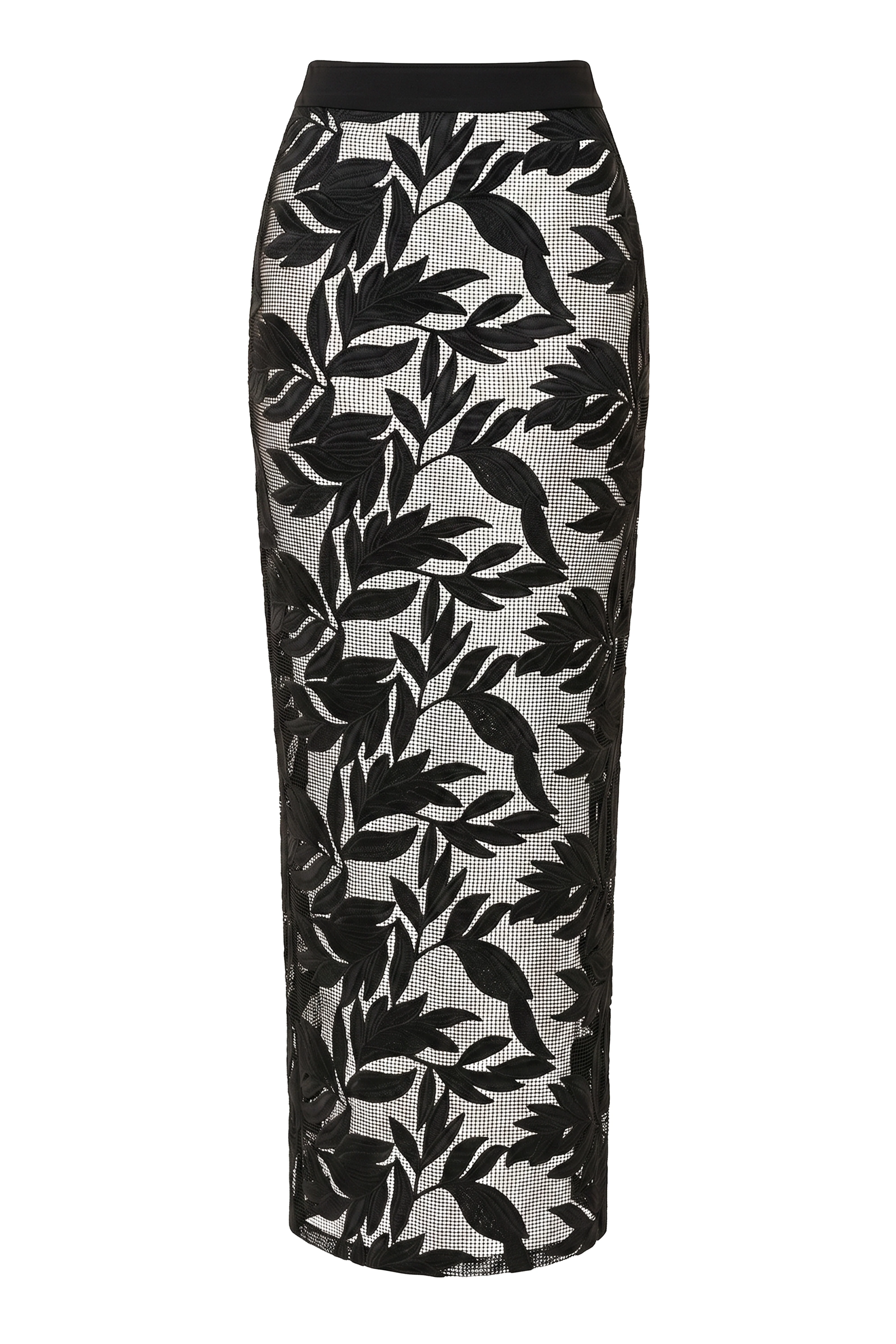 Black Bali Nights Embroidered  Skirt