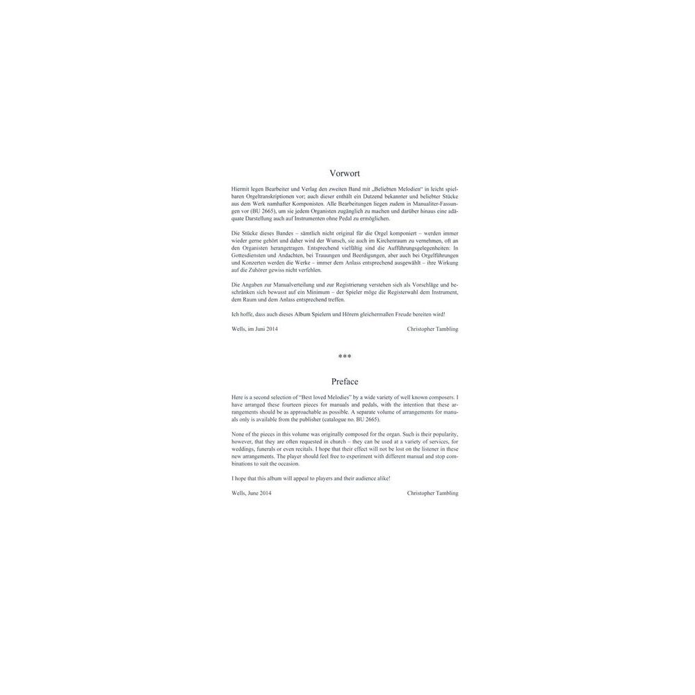 Dr. J. Butz Musikverlag Best Loved Melodies 2 Organ – Thomann Ireland