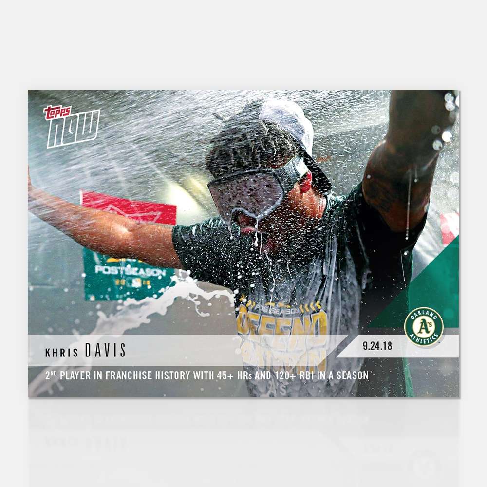 Khris Davis - 09/24/2018 TOPPS NOW® Card 777 - Print Run: 303