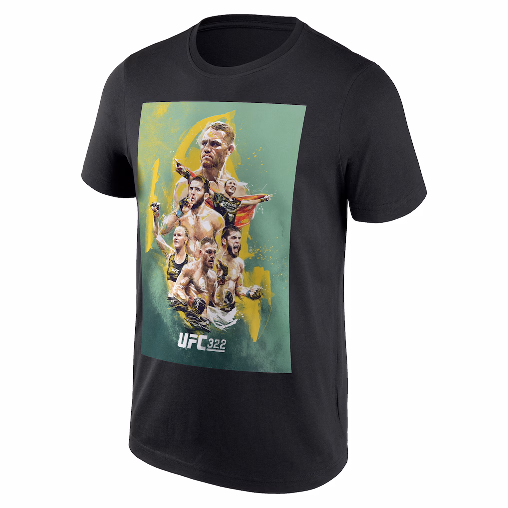 UFC 322 Artist Series T-Shirt - Black - Mens