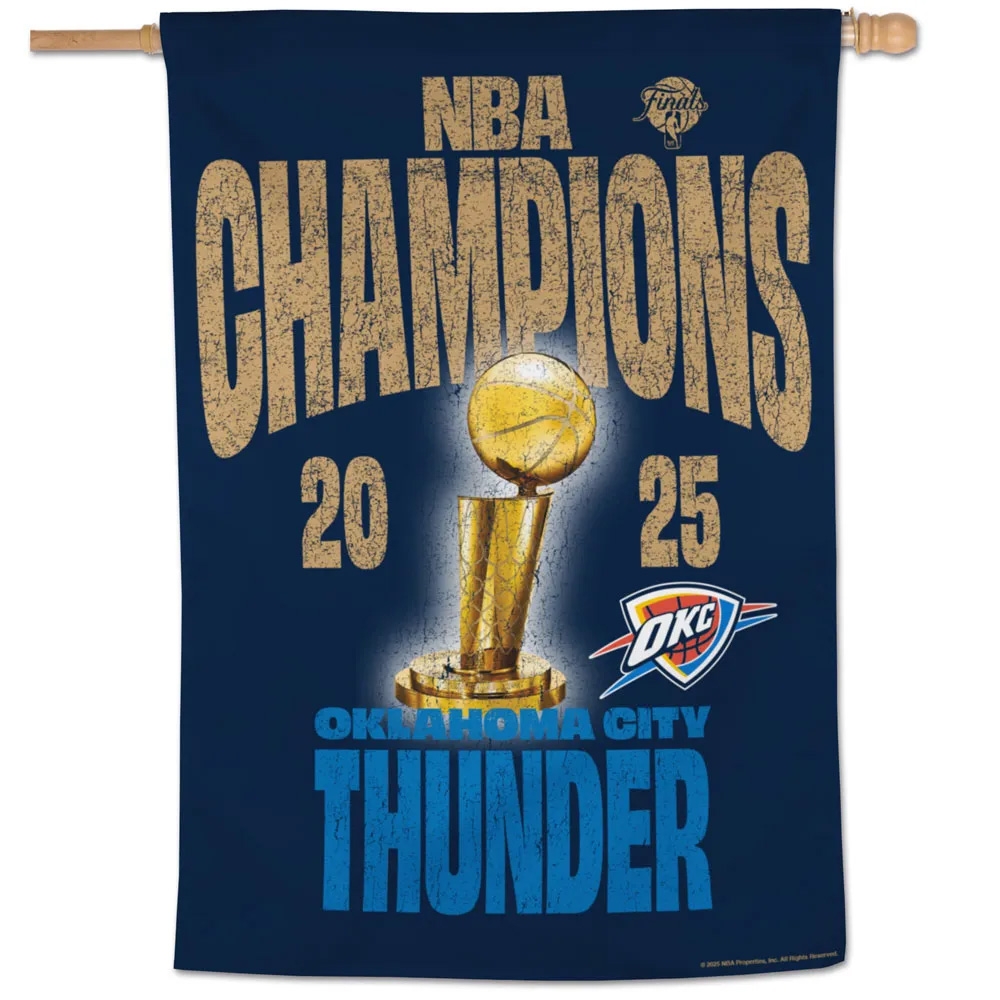 Oklahoma City Thunder 2025 NBA Champions Banner Flag