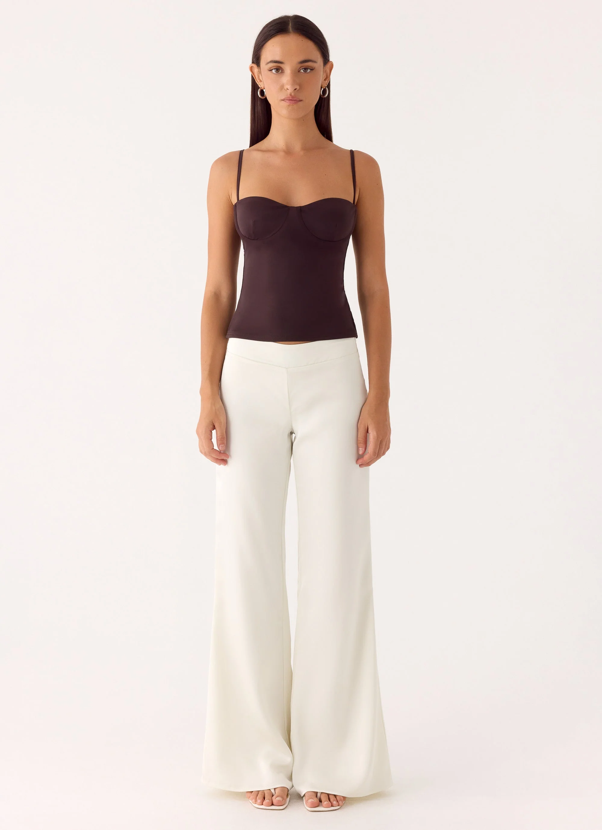 Elmah Low Rise Pants - White
