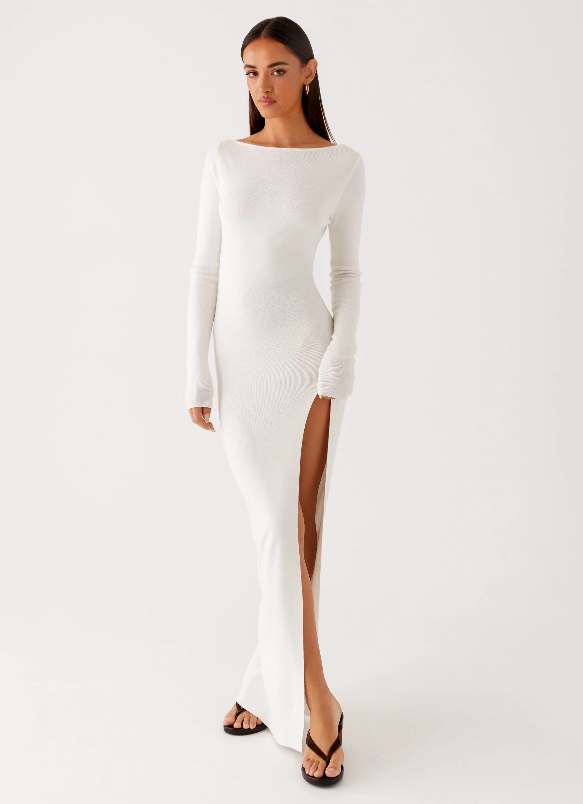 Amalfi Knit Maxi Dress - White