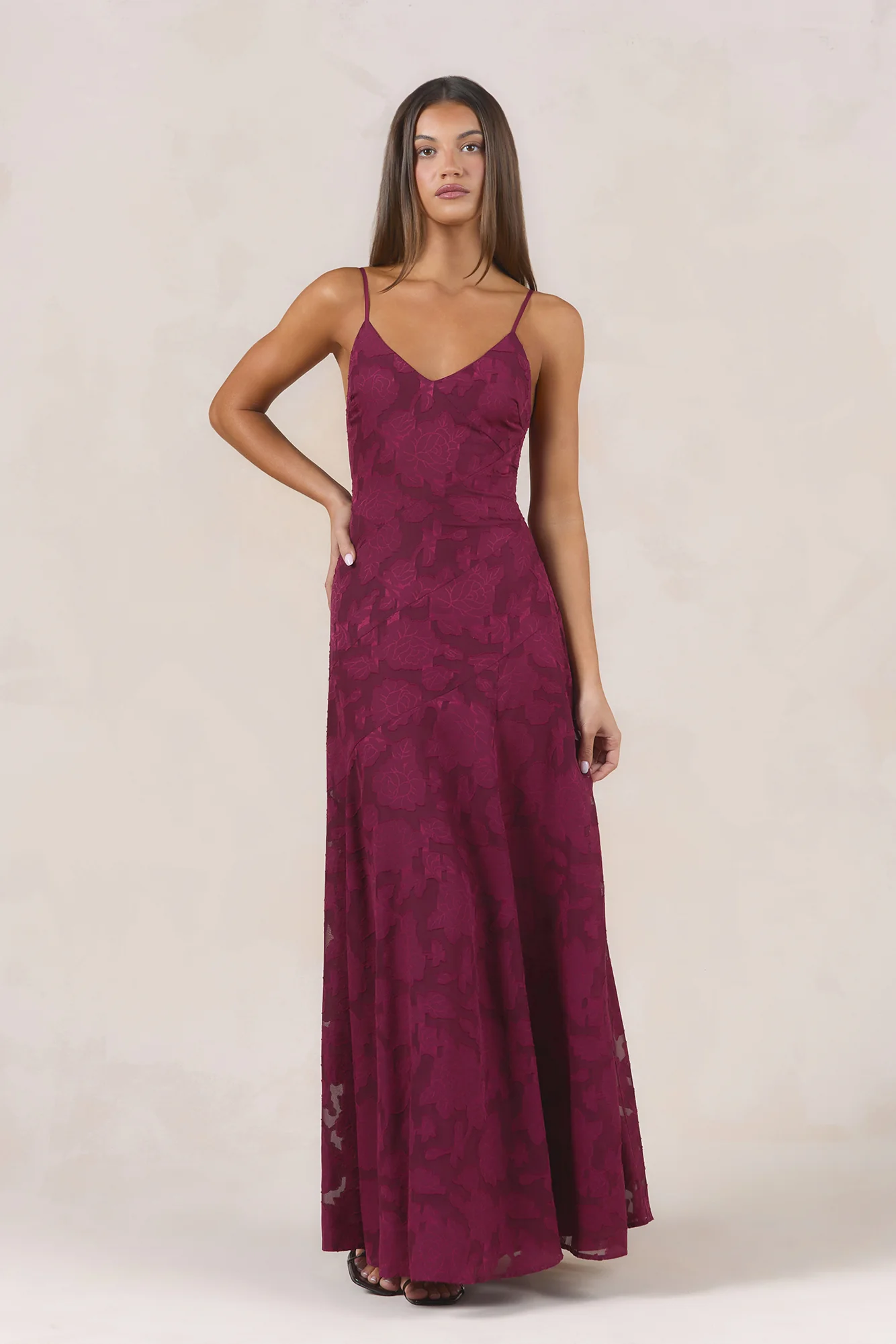 Dancing Spark Maxi Dress Wine