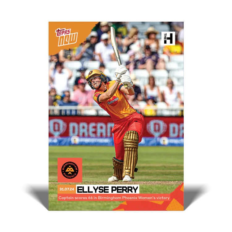 Ellyse Perry - Captain scores 66 in Birmingham Phoenix Women's victory - 2024 The Hundred TOPPS NOW® Card 9 - PR:20