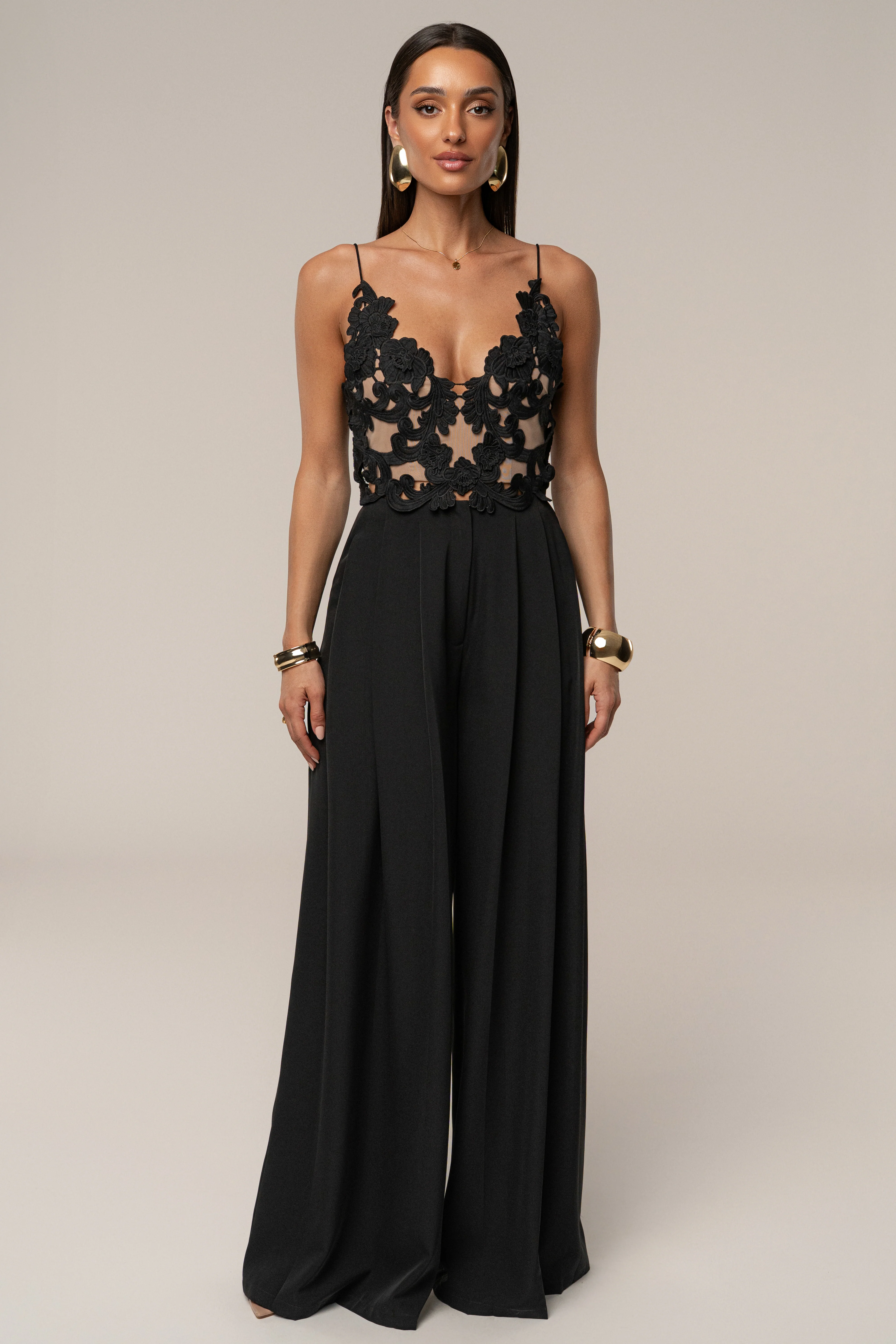 Black Anahi Embroidered Top