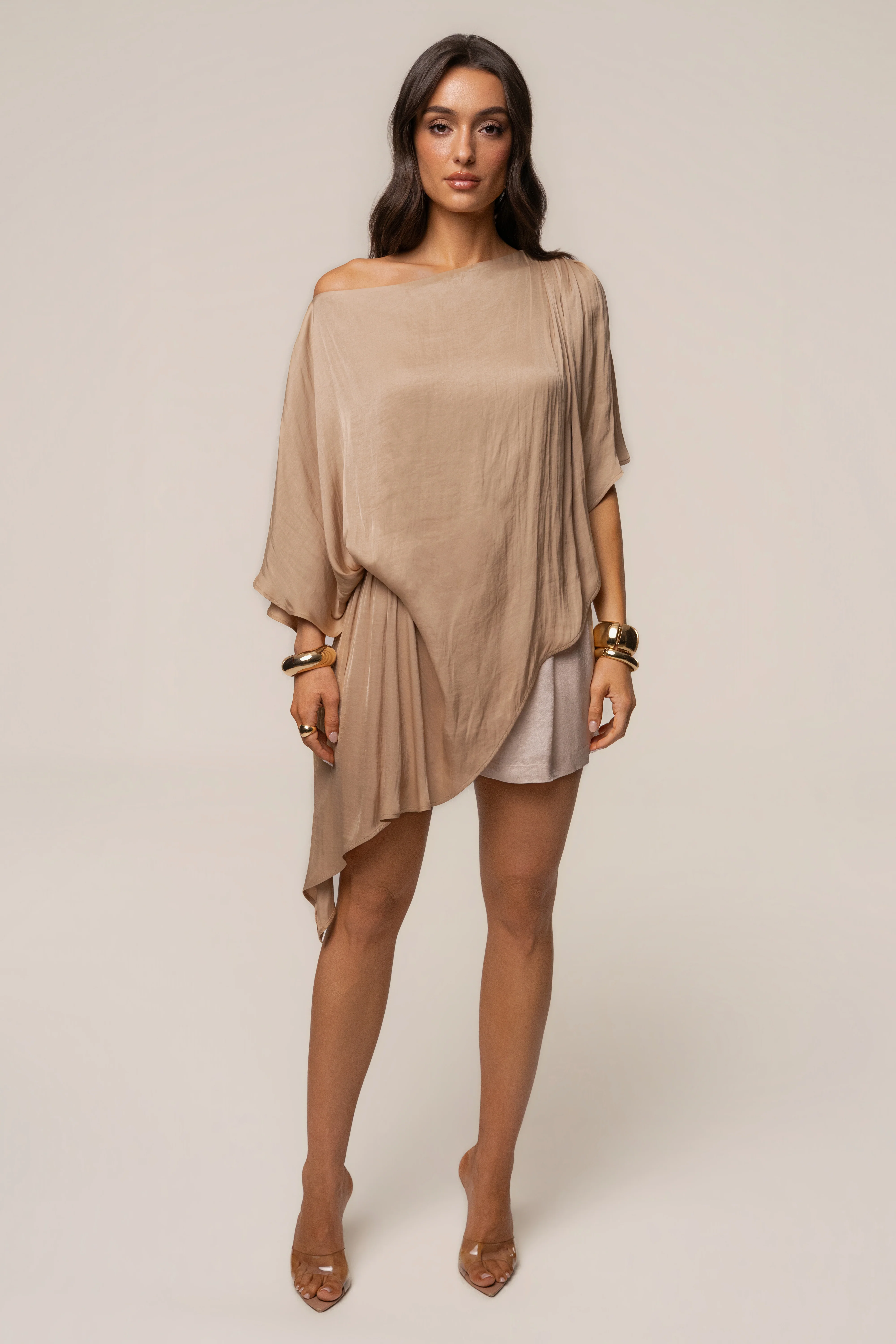 Tan Brisa Drape Top