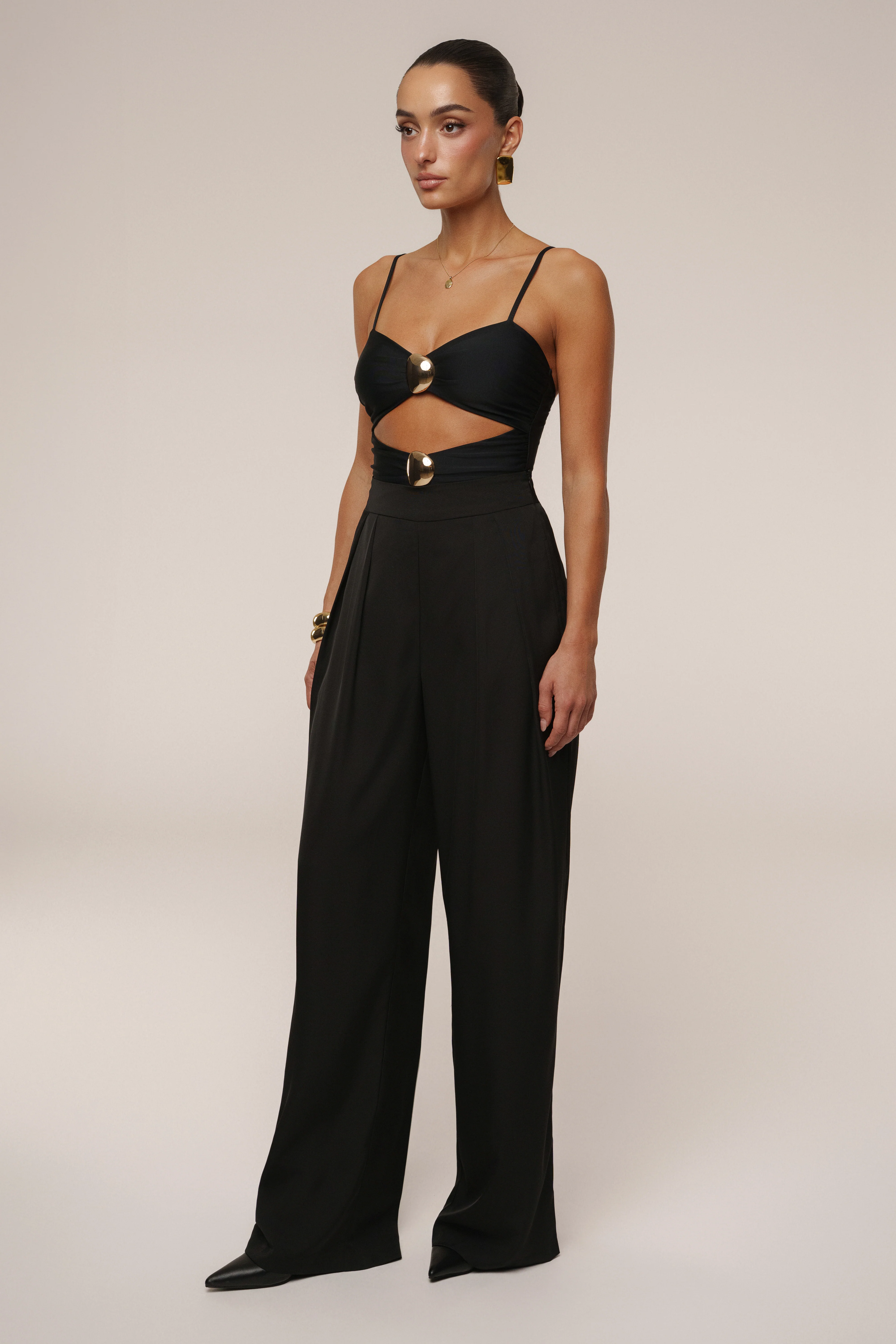 Black Aura Embellished Bodysuit