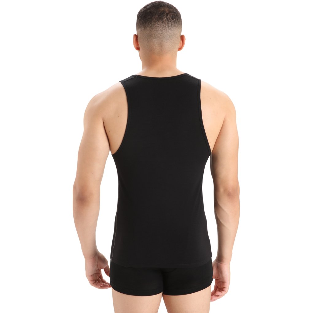Icebreaker Merino Anatomica Tank Top Men - Black/Monsoon