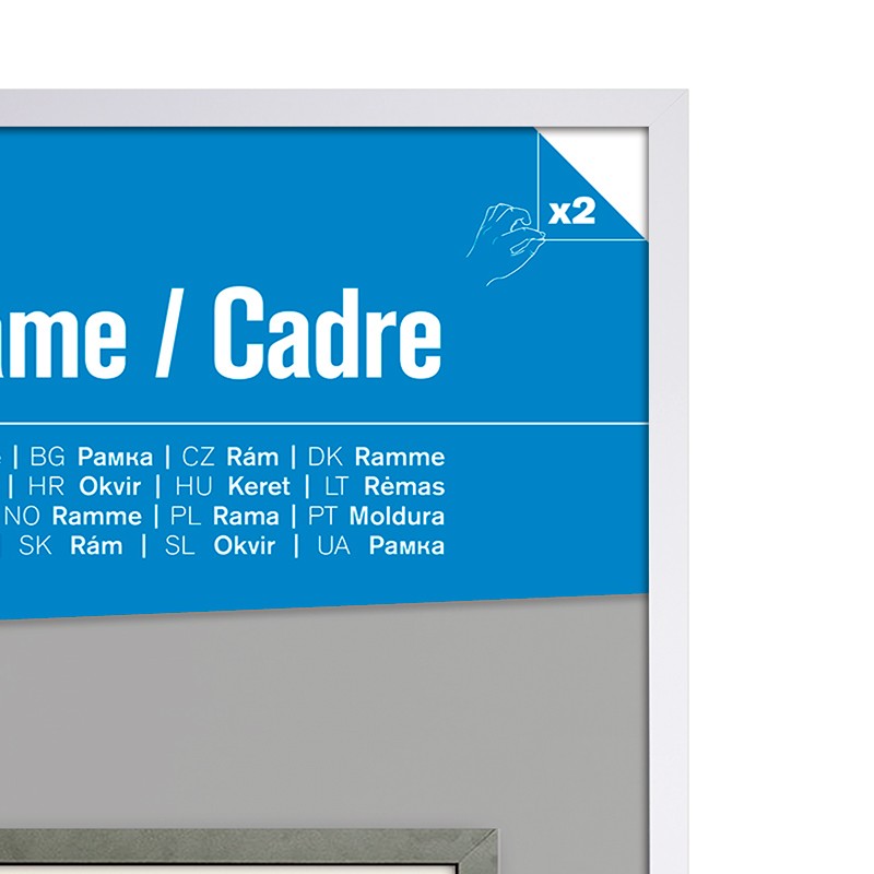 MDF White Frame PDQ (50 x 100 cm)