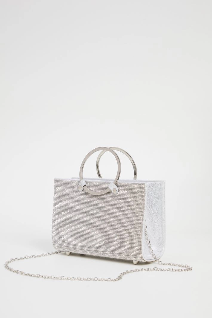 Bag with metal handles - SILVER