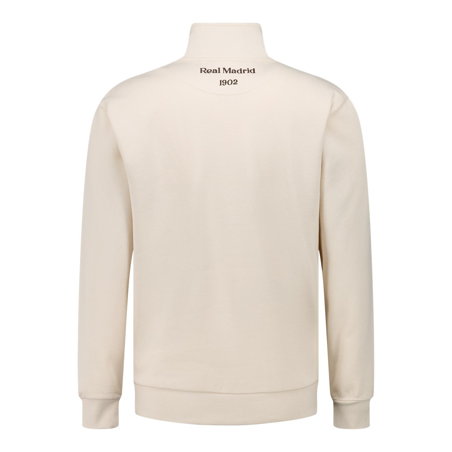 Mens Classic Zip Sweatshirt Beige