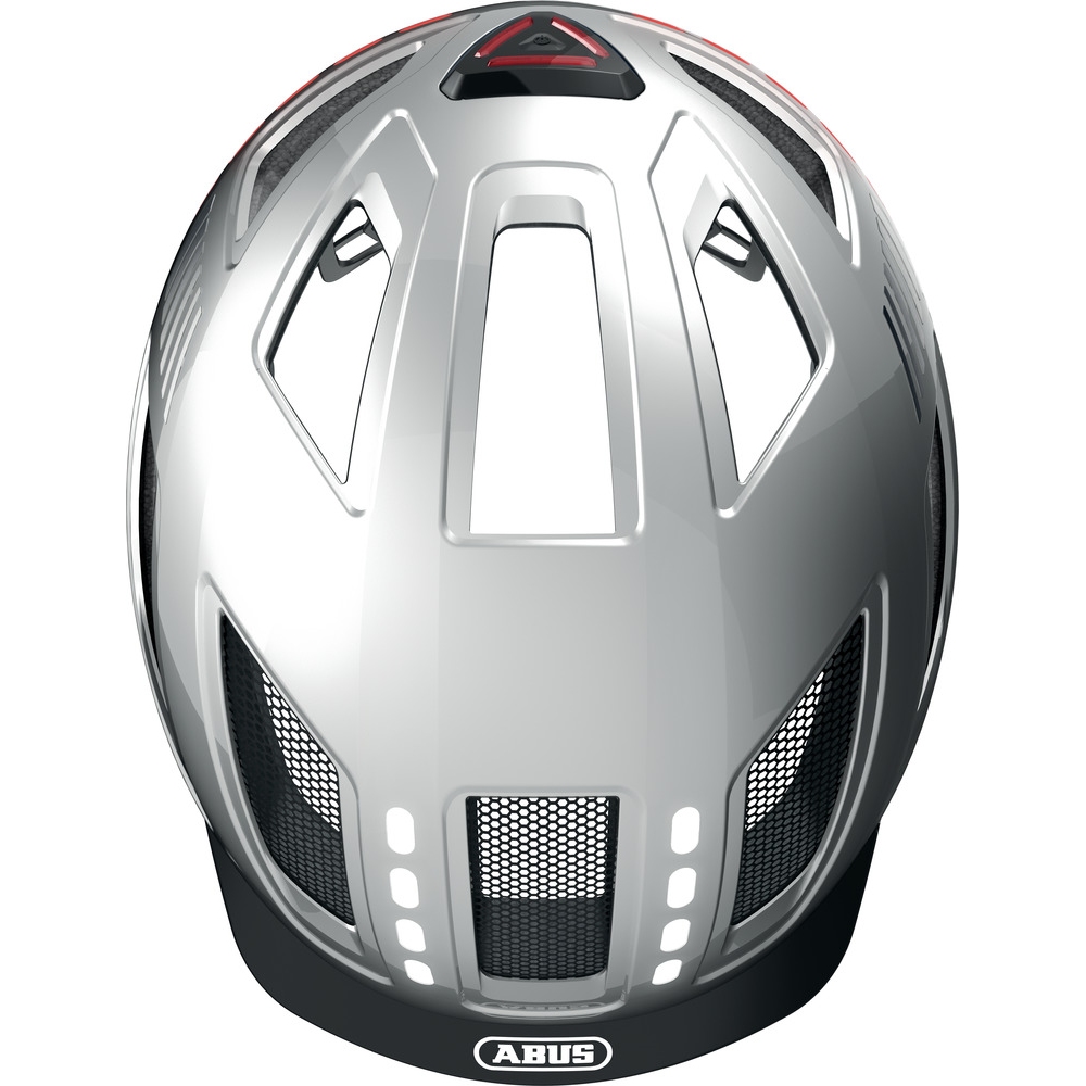 ABUS Hyban 2.0 LED Helmet - signal silver