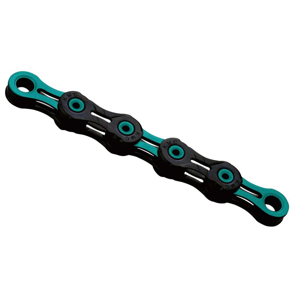 KMC DLC Chain - WAXED | 11-speed - black/celeste